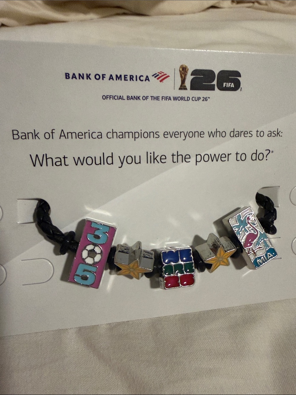 Bank of America FIFA 26 Soccer Charm Bracelet
